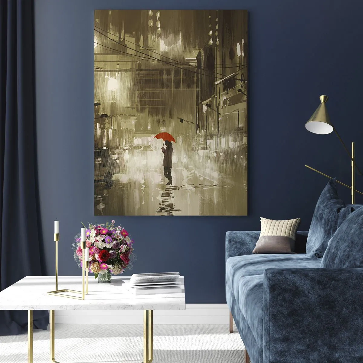 Quadro em vidro - Sozinha, mas não solitária - 70x100 cm