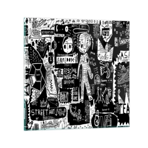 Quadro em vidro - O direito e a alegria da juventude espiritual - 70x70 cm