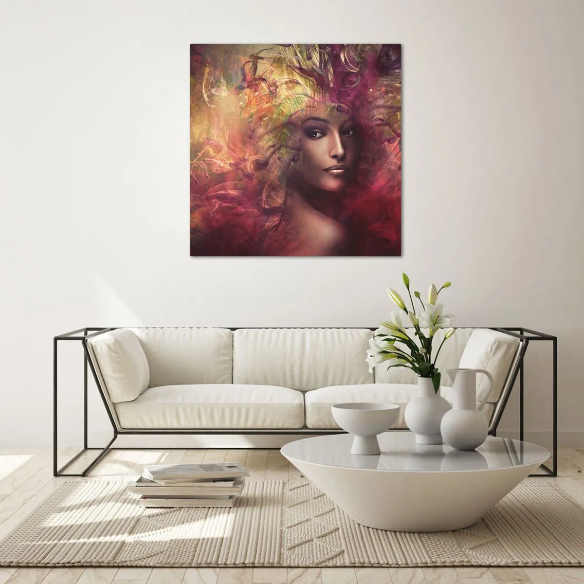 Quadro em vidro - Estou aqui! - 30x30 cm
