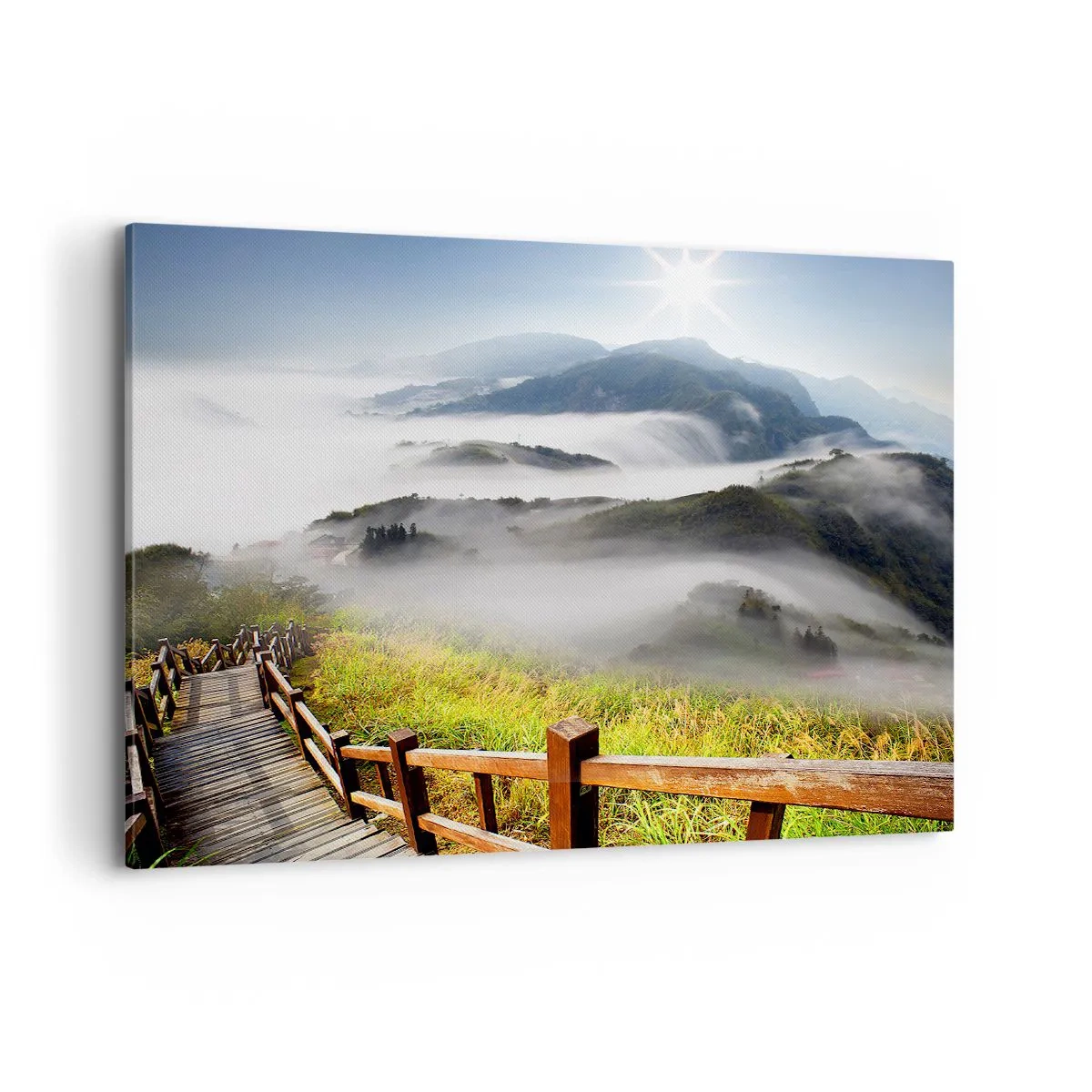 Quadro em tela - Tecido de brilho e névoa - 100x70 cm