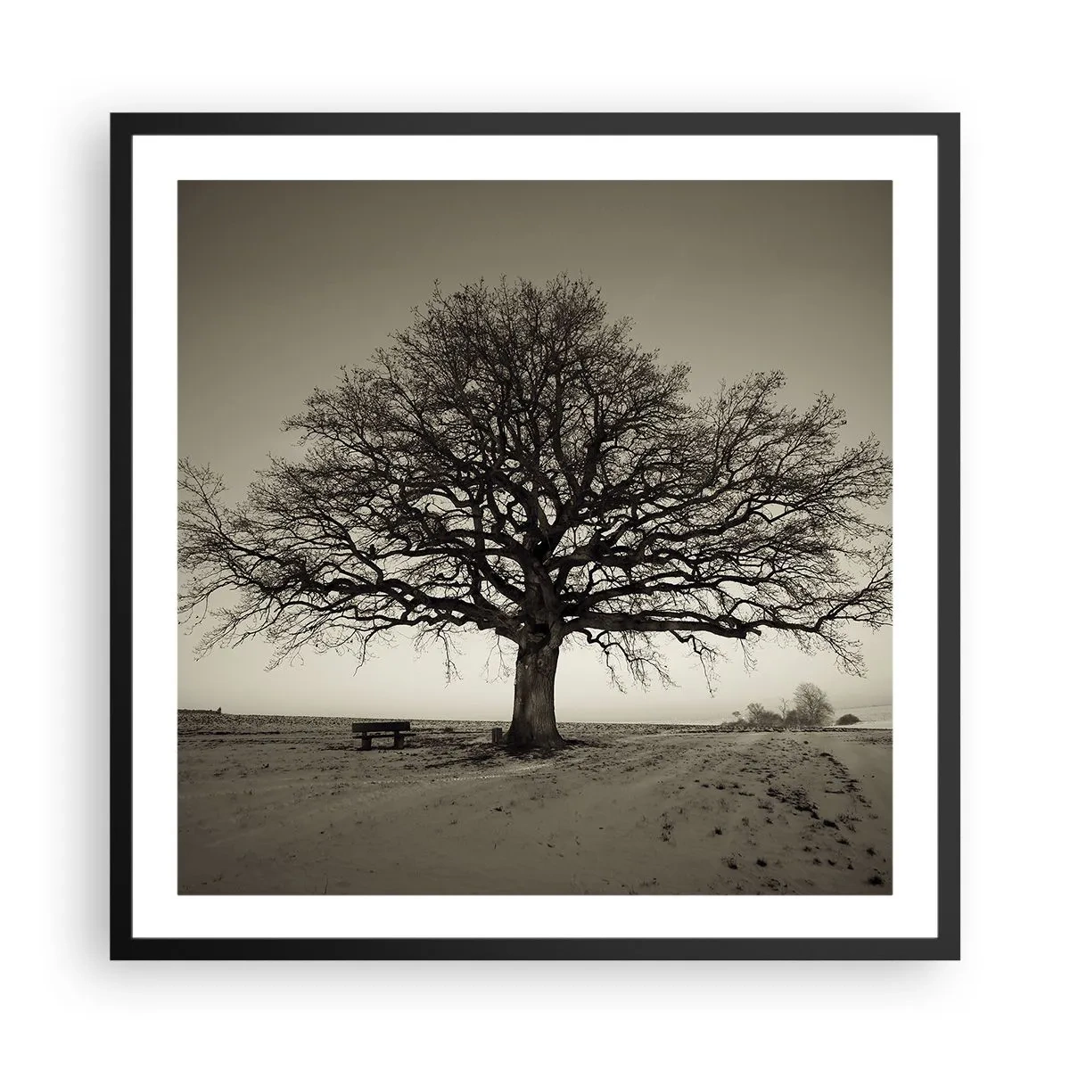 Pôster com moldura preta - Daqui para a eternidade - 60x60 cm