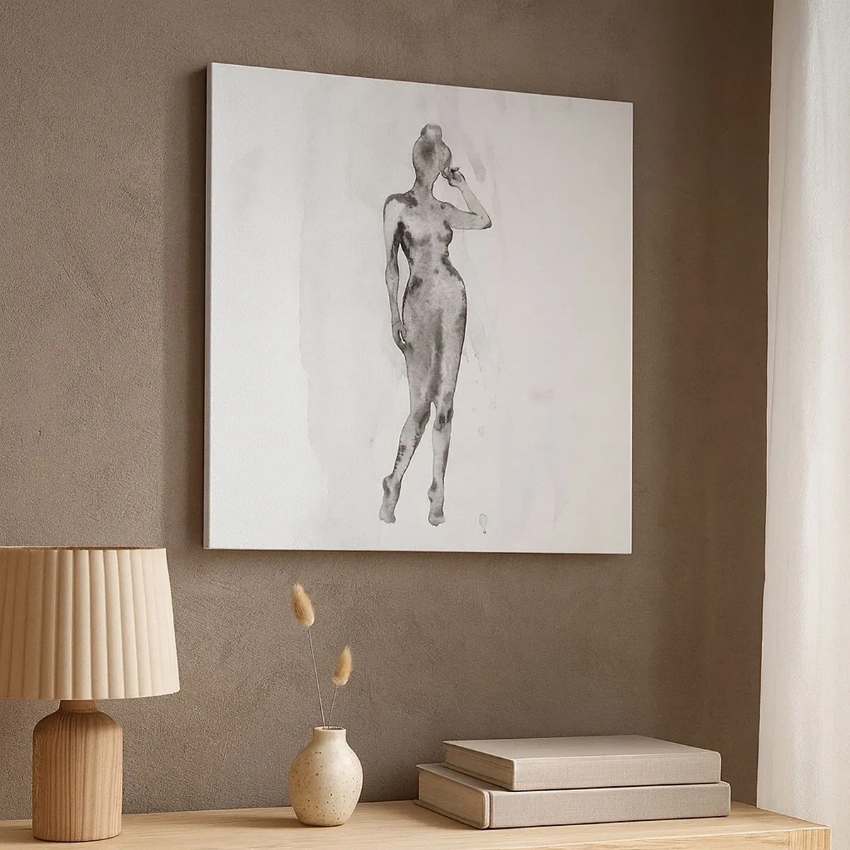 Quadro em tela - Um estudo do ideal da feminilidade - 30x30 cm