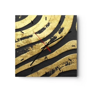 Relógio de parede - Relógio em vidro - Tudo flui - 40x40 cm