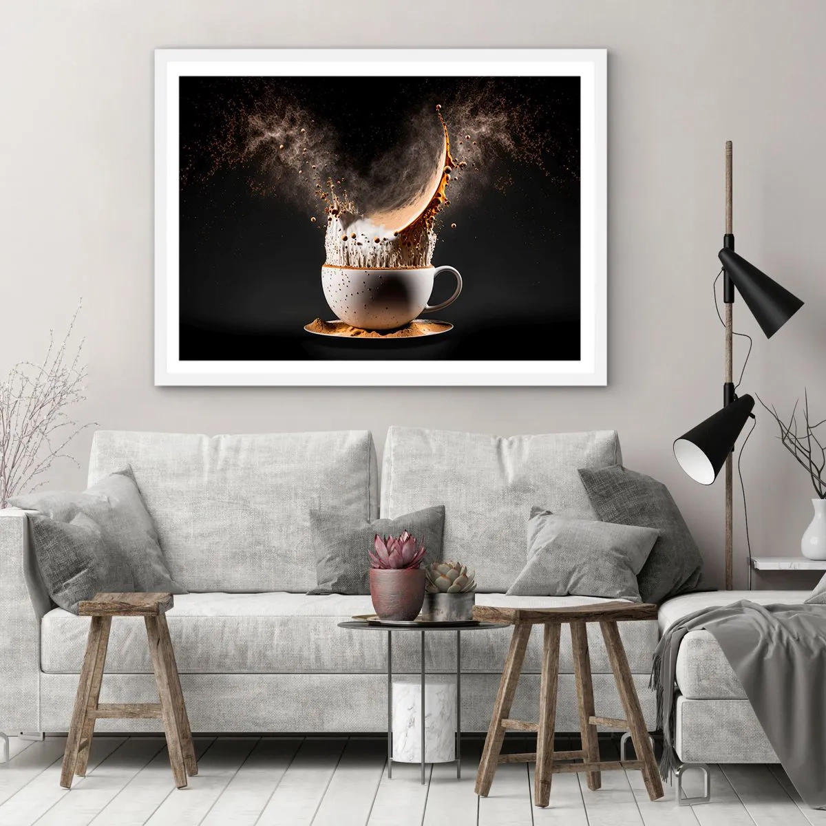 Pôster em moldura branca - Uma explosão de sabor - 70x50 cm