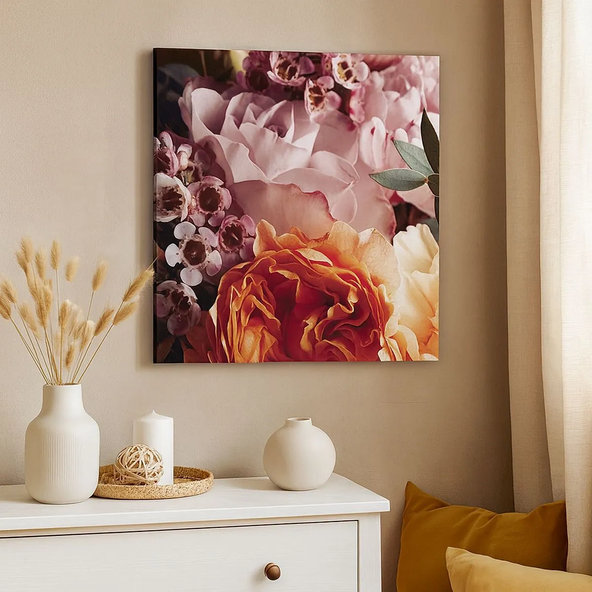 Quadro em tela - Envolto em beleza - 30x30 cm