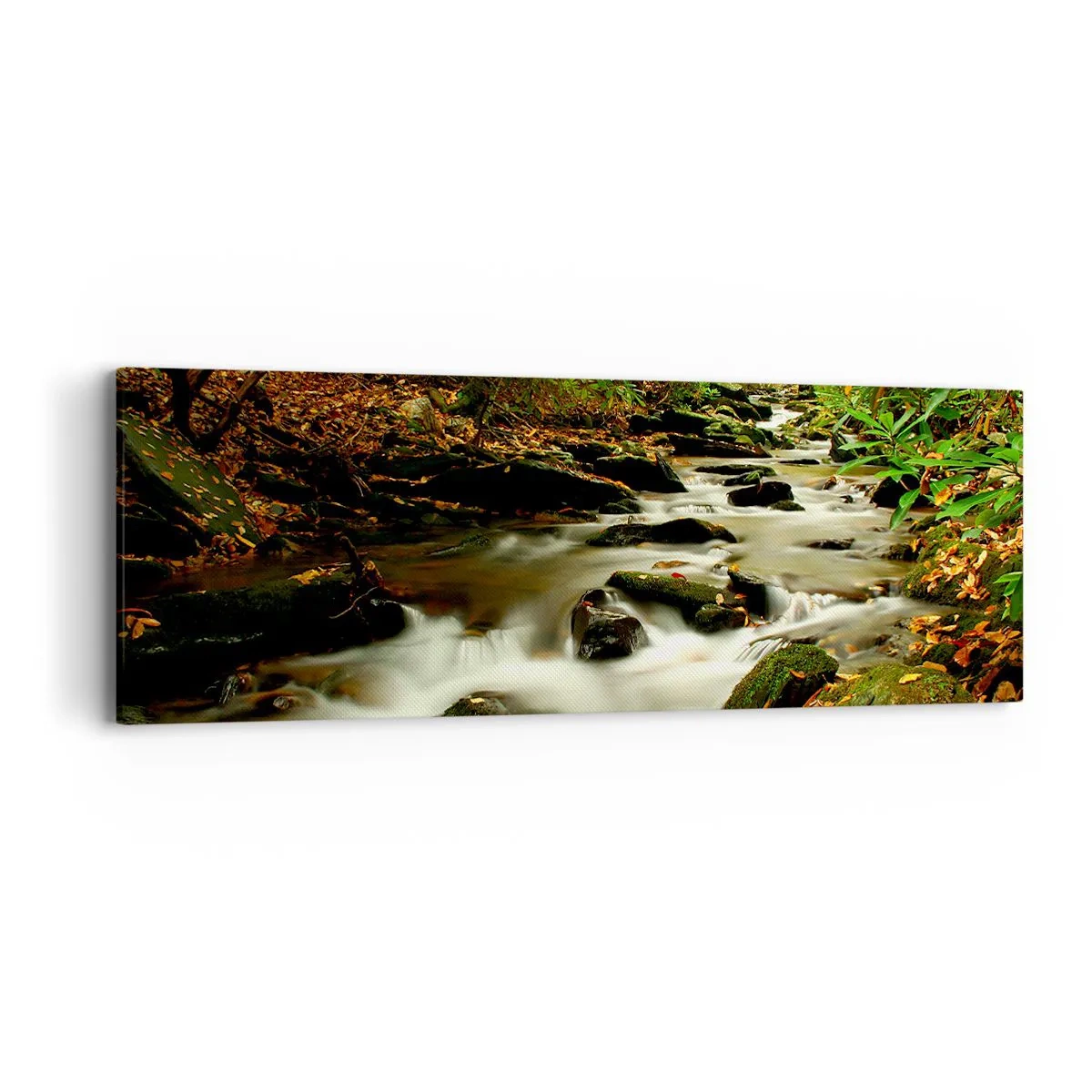 Quadro em tela - Como prata líquida - 90x30 cm