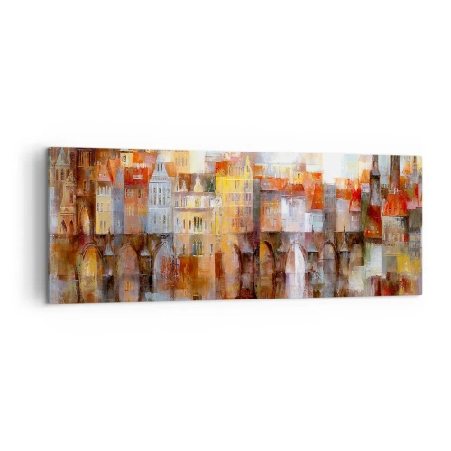 Quadro em tela - Debaixo da ponte também é bonito - 140x50 cm