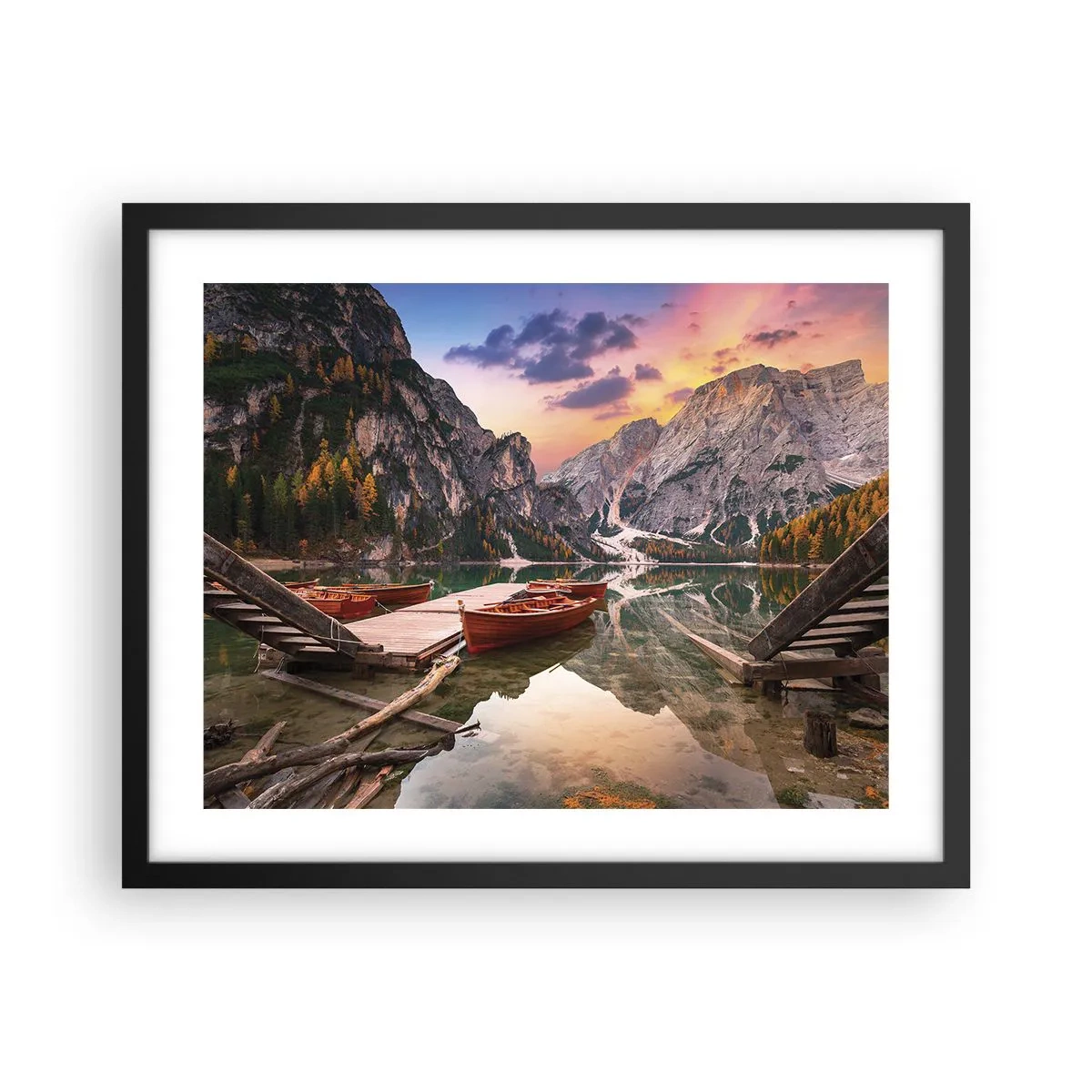 Pôster com moldura preta - A promessa do dia - 50x40 cm