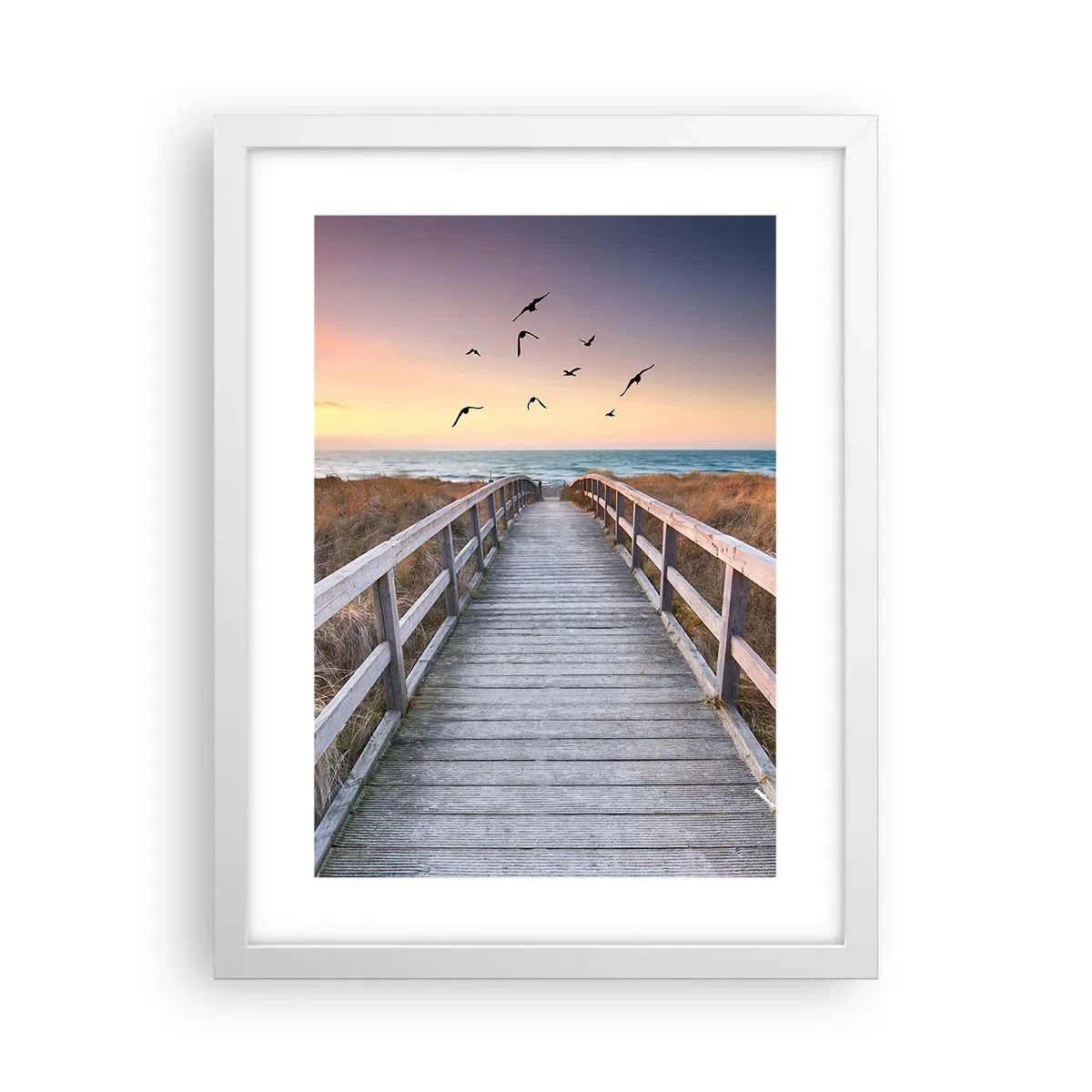 Pôster em moldura branca - O espaço das alturas - 30x40 cm