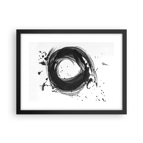 Pôster com moldura preta - O vórtice da criação - 40x30 cm