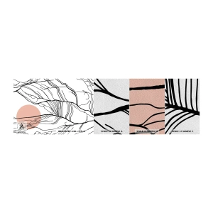 Amostra de papel de parede Premium Sand - Numa rede de galhos - Abstração, Gráficos, Projeto - 100x30 cm