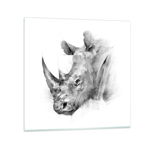 Quadro em vidro - Retrato africano - 30x30 cm