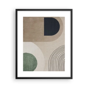 Pôster com moldura preta - A gentileza do oval - 40x50 cm