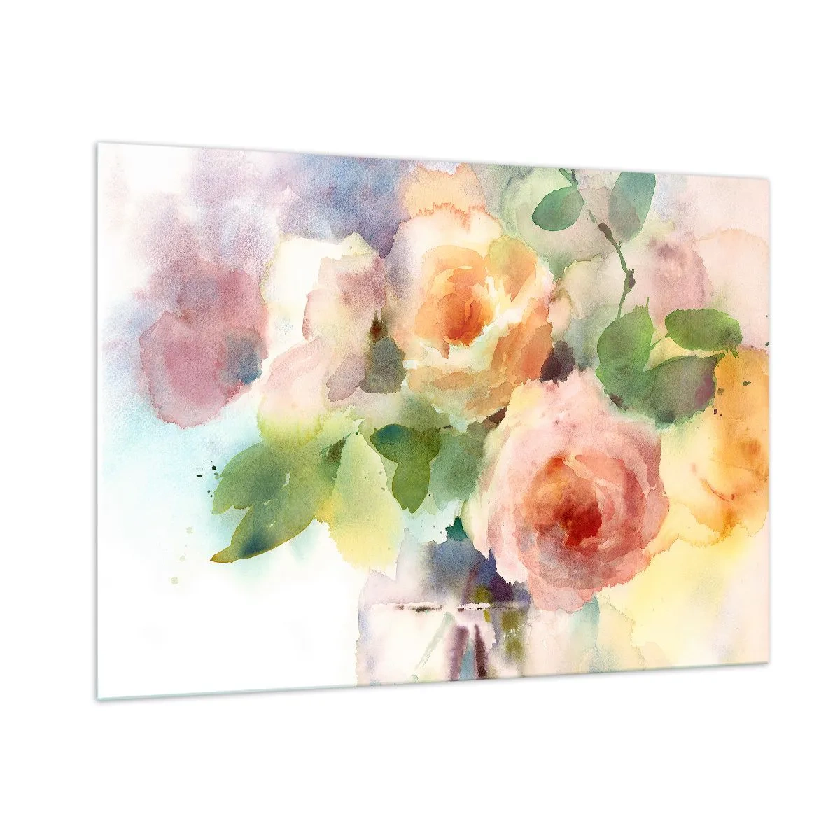 Quadro em vidro - Delicado como uma aquarela - 100x70 cm