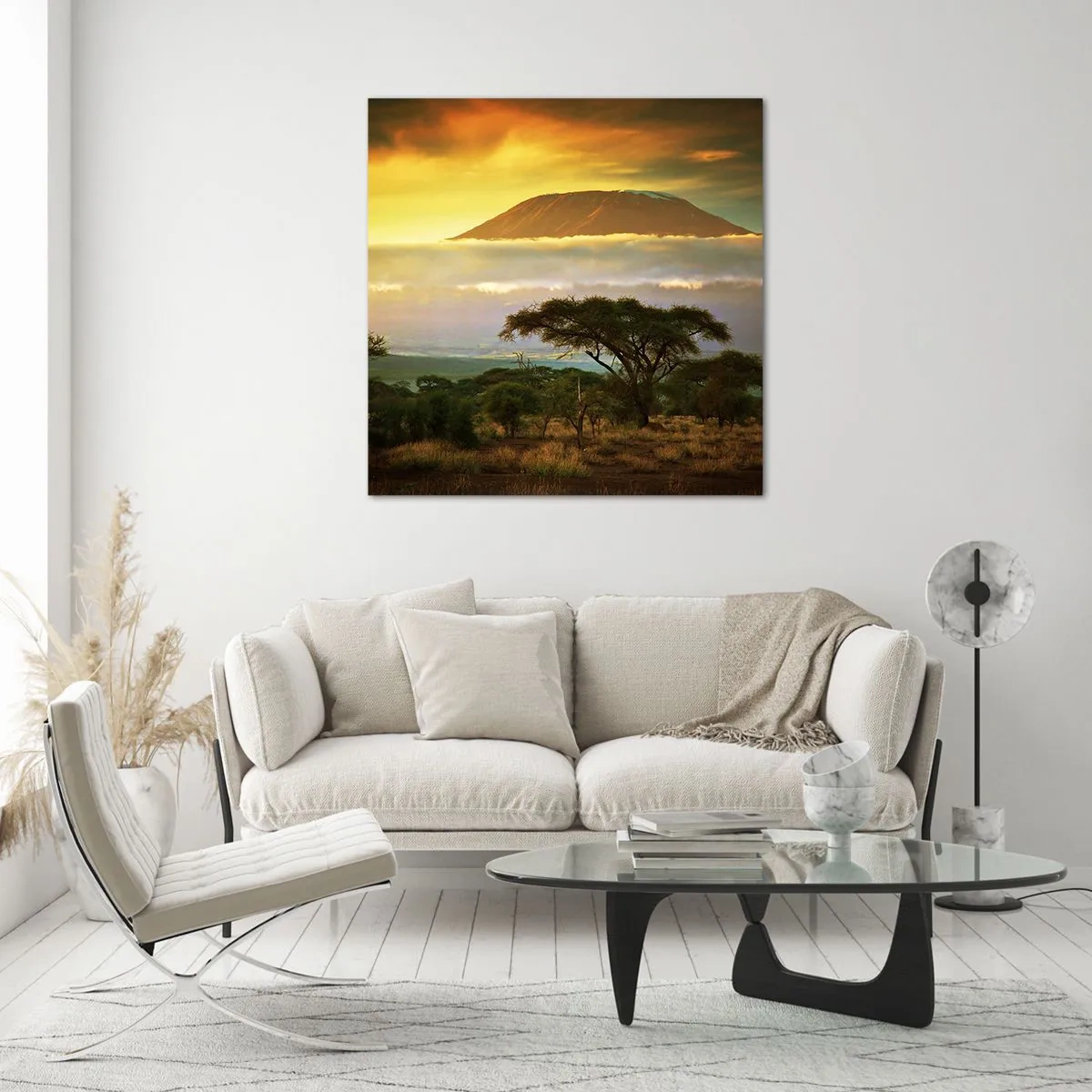 Quadro em vidro - O sonho do viajante - 40x40 cm