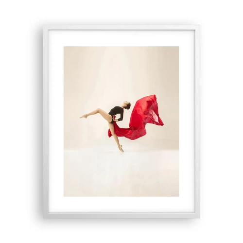 Pôster em moldura branca - Vermelho e preto - 40x50 cm