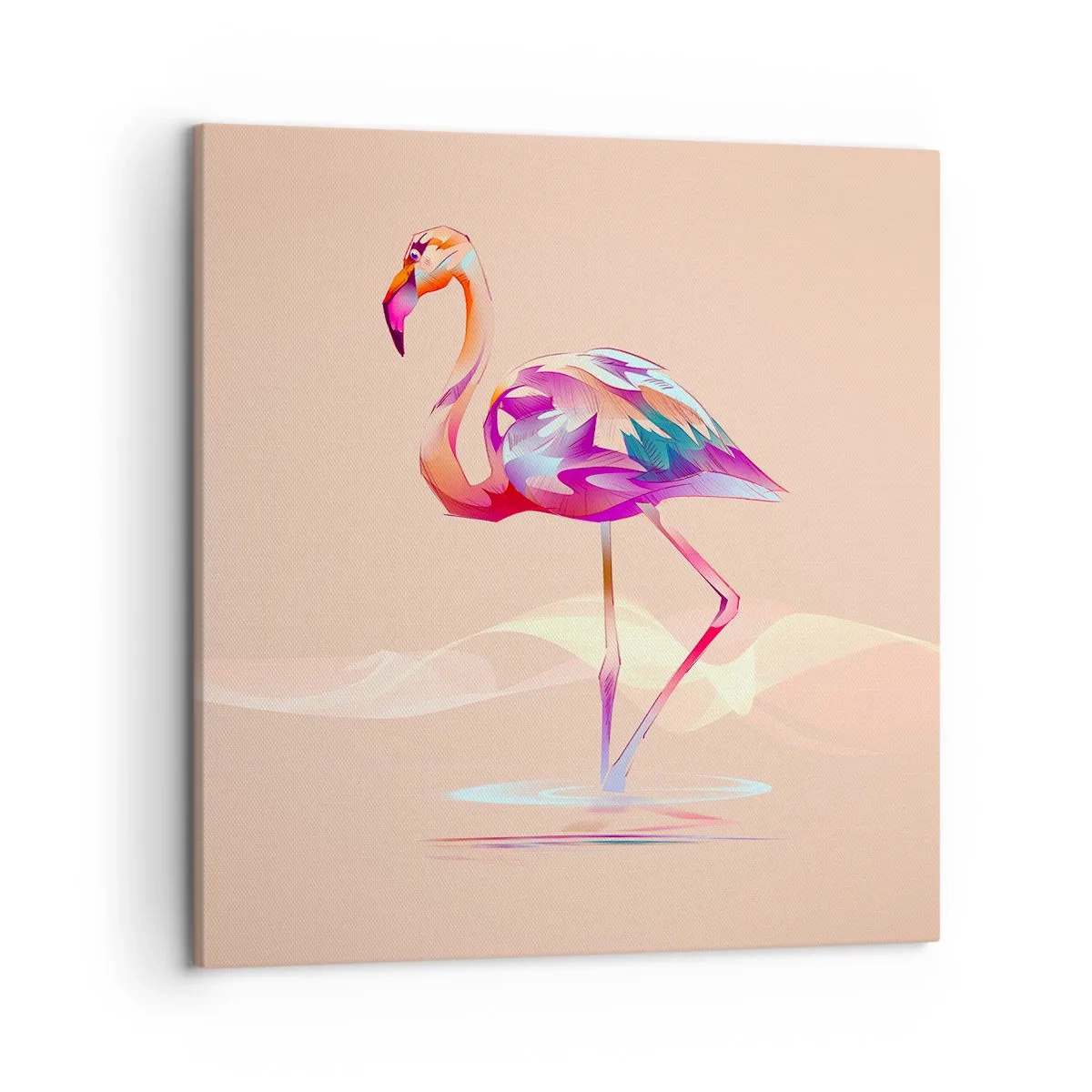 Quadro em tela - A ave das boas emoções - 50x50 cm