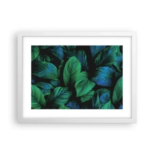 Pôster em moldura branca - Na multidão verde - 40x30 cm