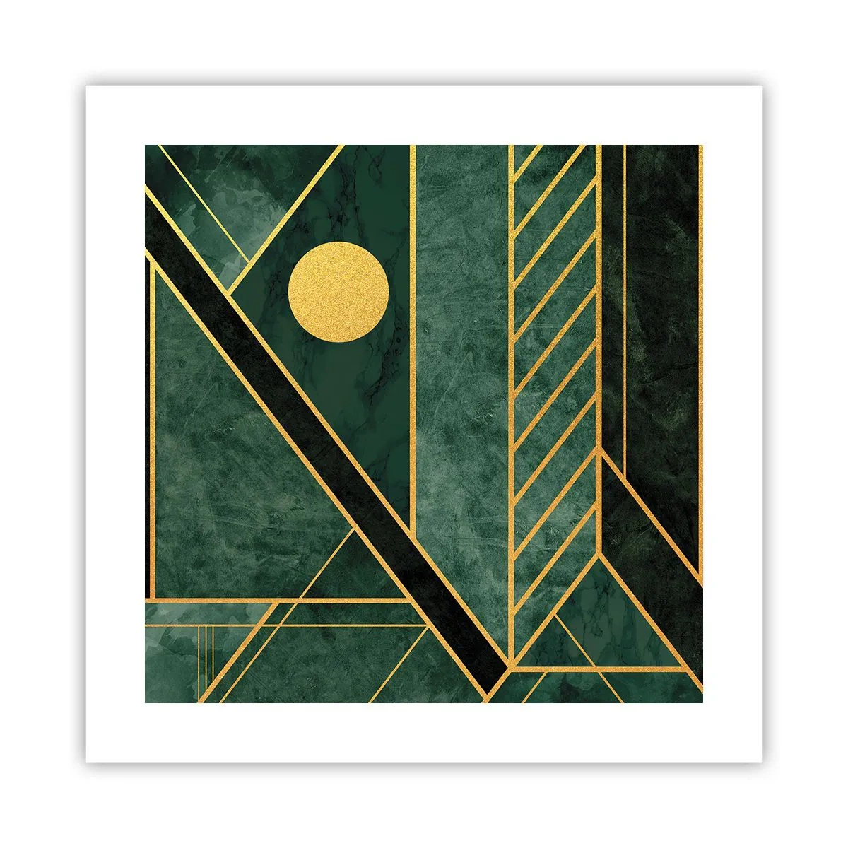 Pôster - A dinâmica do ouro e do azul - 40x40 cm