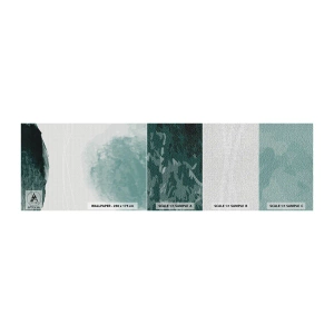 Amostra de papel de parede Premium Canvas - Encontro com a neblina - Moderno, Minimalista, Abstração - 100x30 cm