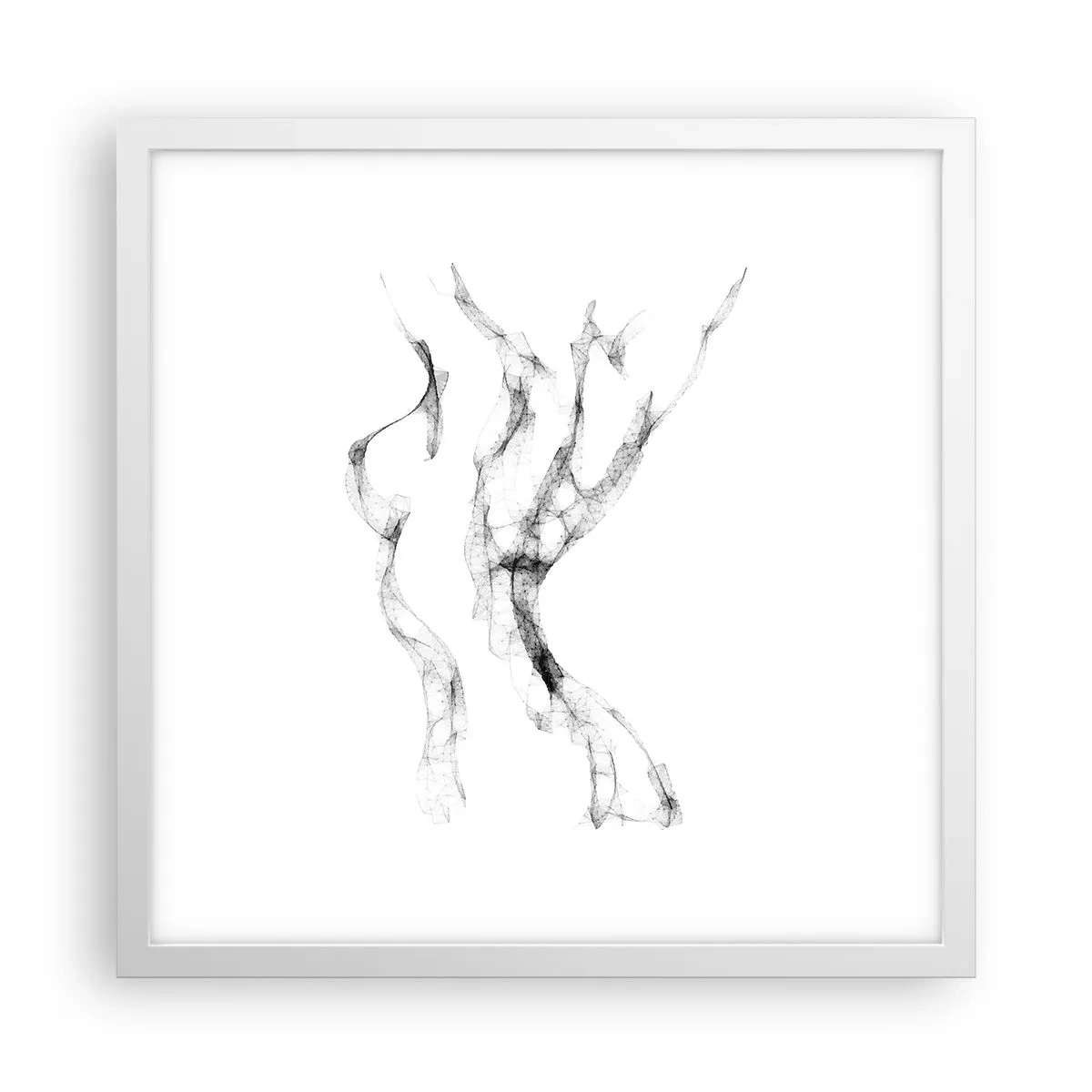 Pôster em moldura branca - Bonita e forte - 40x40 cm