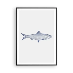 Pôster com moldura preta - Saudações dos mares do norte - 70x100 cm