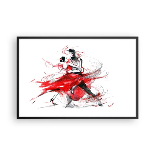 Pôster com moldura preta - Tango - o ritmo da paixão - 91x61 cm
