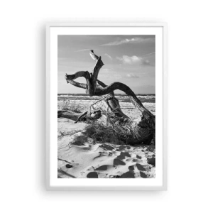 Pôster em moldura branca - Escultura do mar - 50x70 cm