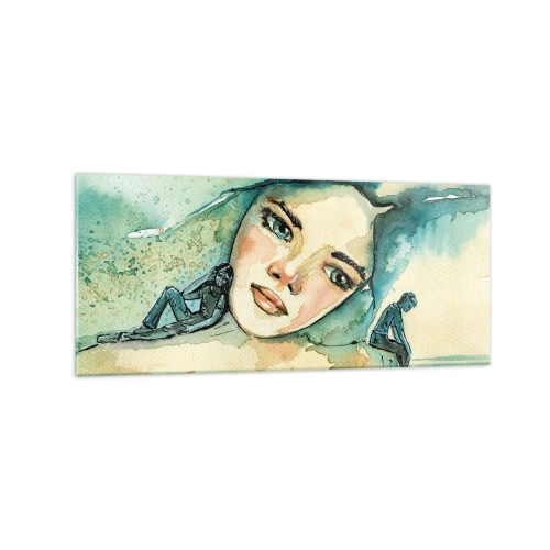 Quadro em vidro - Am I blue? - 120x50 cm