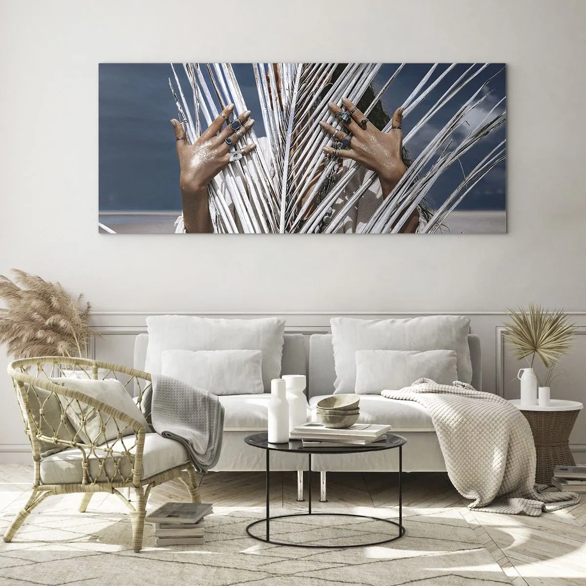 Quadro em vidro - A xamã - 100x40 cm