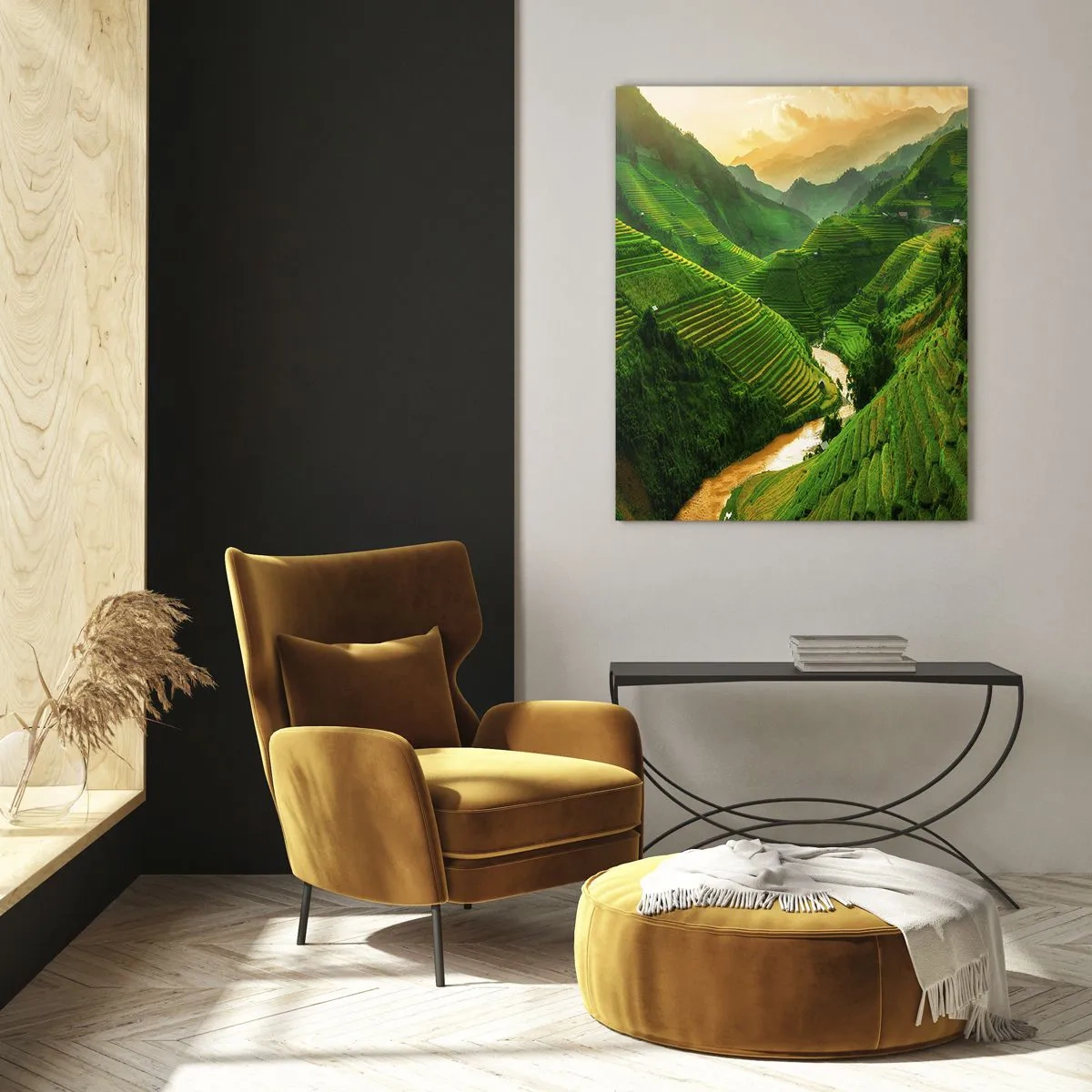 Quadro em vidro - Vale vietnamita - 50x70 cm