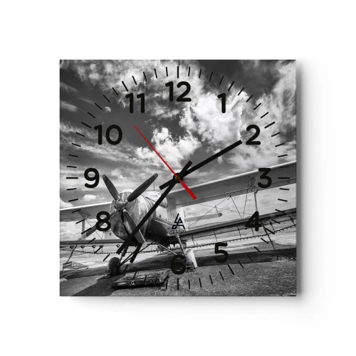 Relógio de parede - Relógio em vidro - Mal posso esperar! - 40x40 cm