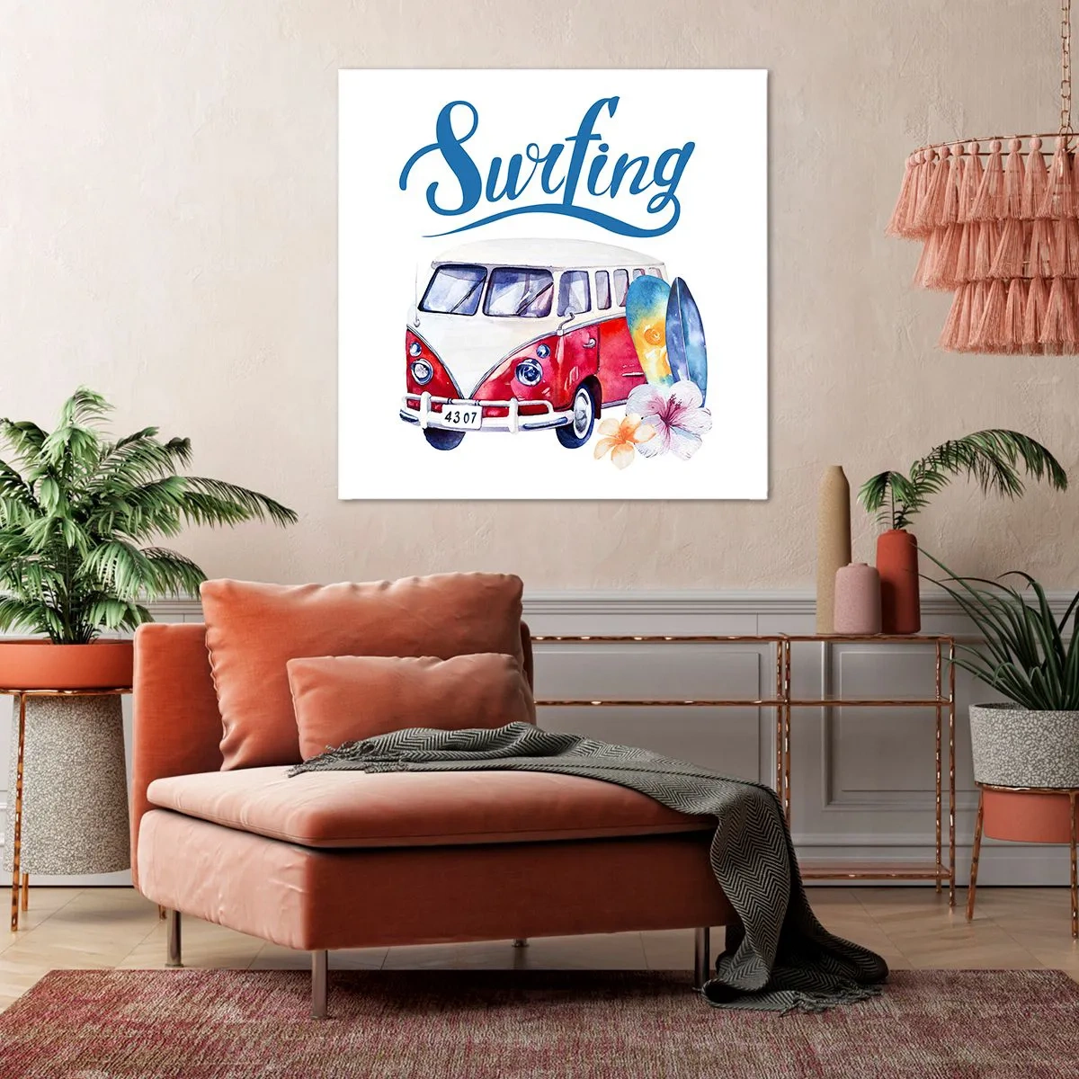 Quadro em tela - Pepino - um clássico para um surfista - 40x40 cm