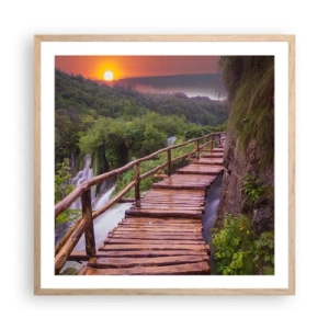 Pôster com moldura de carvalho claro - Beleza inacreditável - 60x60 cm