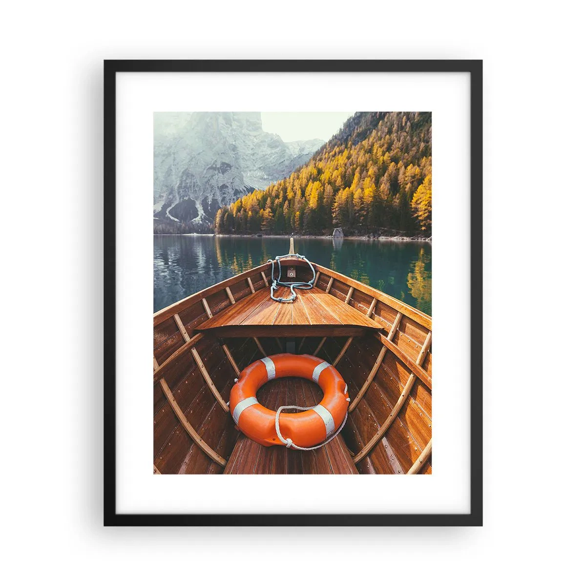 Pôster com moldura preta - Excursão na montanha - 40x50 cm