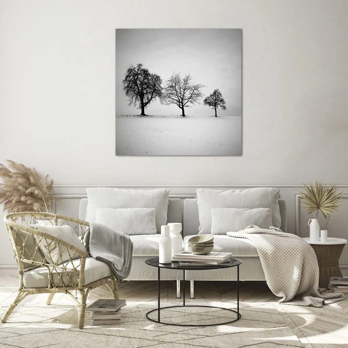 Quadro em vidro - Com que sonham elas? - 40x40 cm