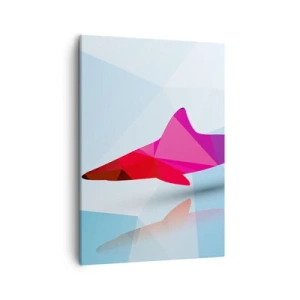 Quadro em tela - Tubarão no espaço de cristal - 50x70 cm