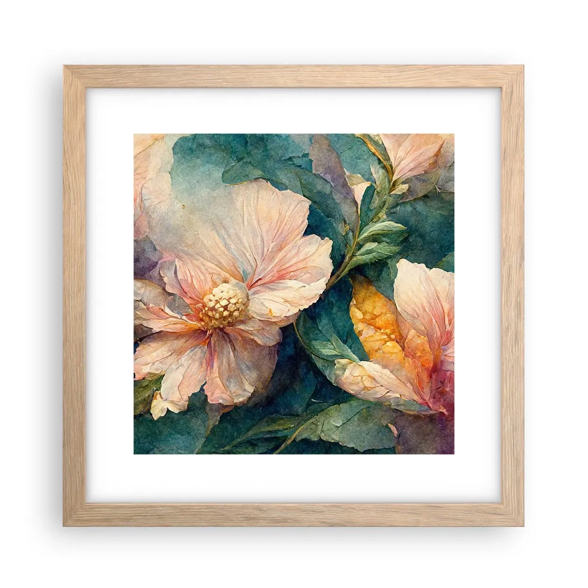 Pôster com moldura de carvalho claro - Apenas sutileza - 30x30 cm