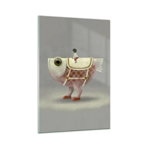 Quadro em vidro - O cavaleiro Peixoso - 80x120 cm