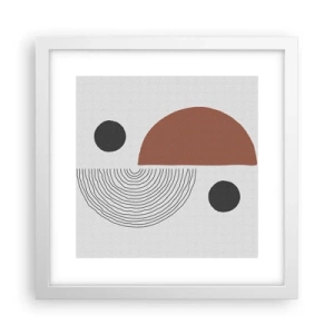 Pôster em moldura branca - Perfeição das rodas - 30x30 cm