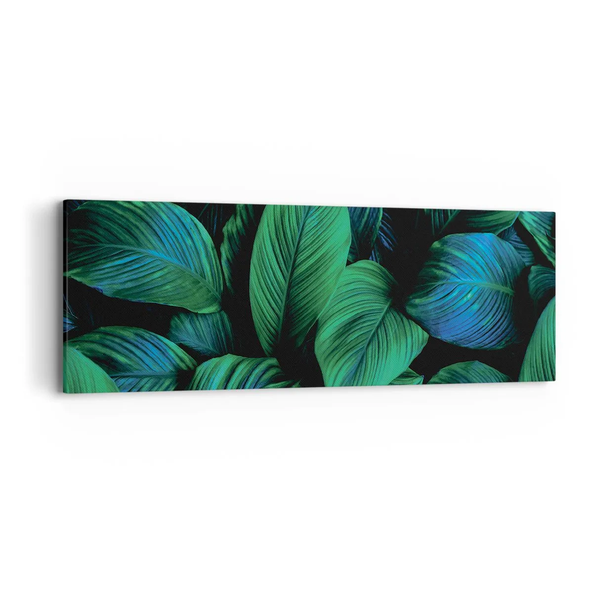 Quadro em tela - Na multidão verde - 90x30 cm