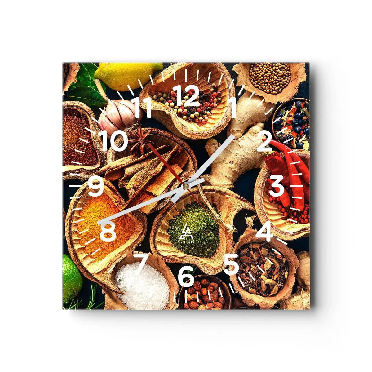 Relógio de parede - Relógio em vidro - Leve o que quiser - 30x30 cm