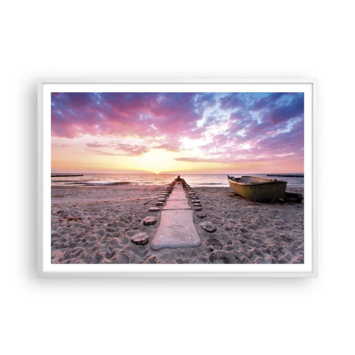 Pôster em moldura branca - Um momento de profunda experiência - 100x70 cm