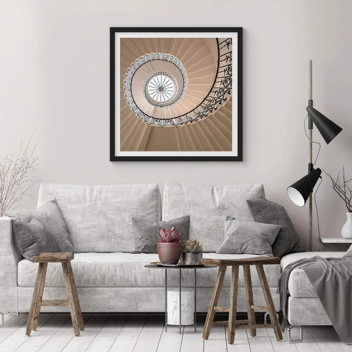 Pôster com moldura preta - Dentro da casca - 40x40 cm