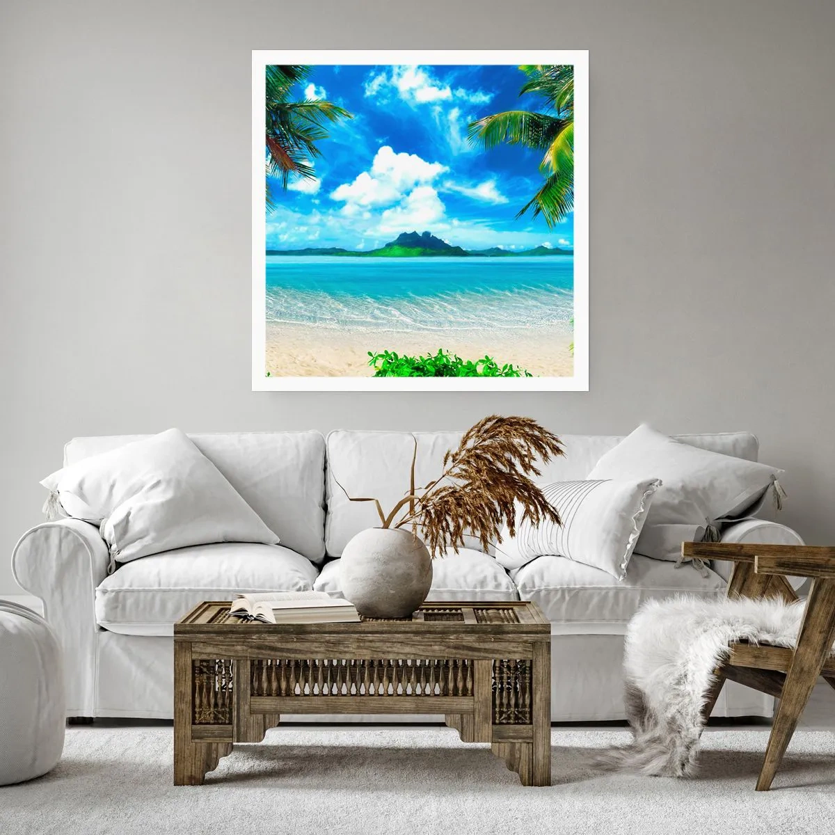 Pôster - O azul dos trópicos - 40x40 cm