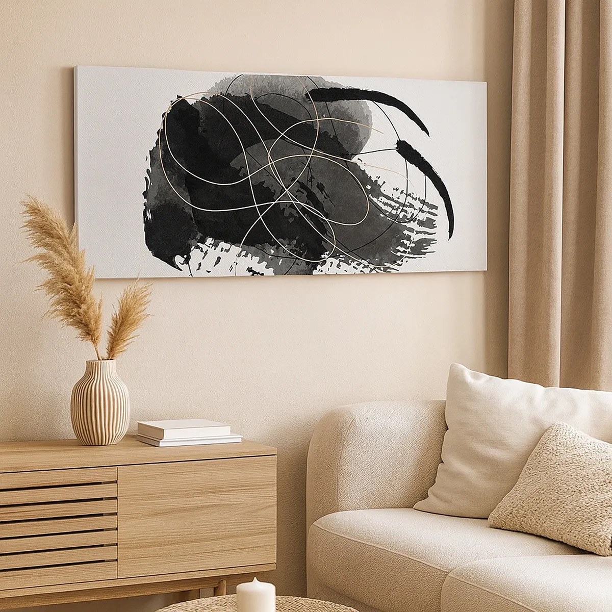 Quadro em tela - Emergido do preto - 30x30 cm