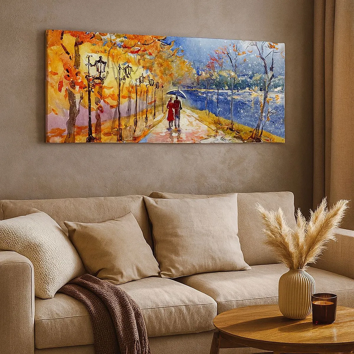 Quadro em tela - Juntos até ao limite do tempo - 100x40 cm