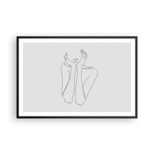 Pôster com moldura preta - Com o que sonham as meninas - 91x61 cm