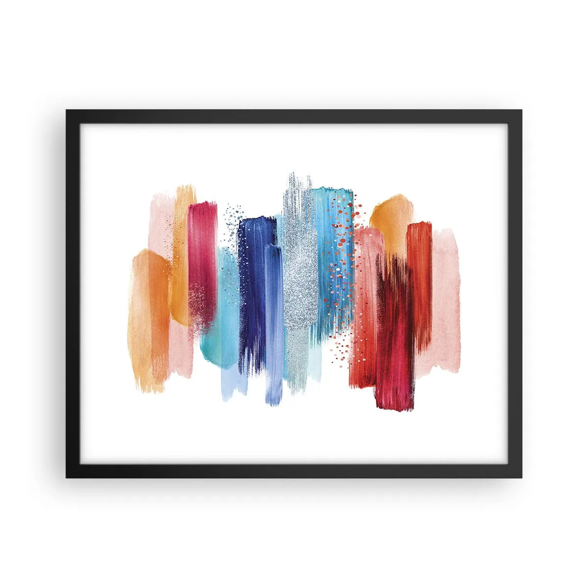 Pôster com moldura preta - Para cima e para baixo - 50x40 cm