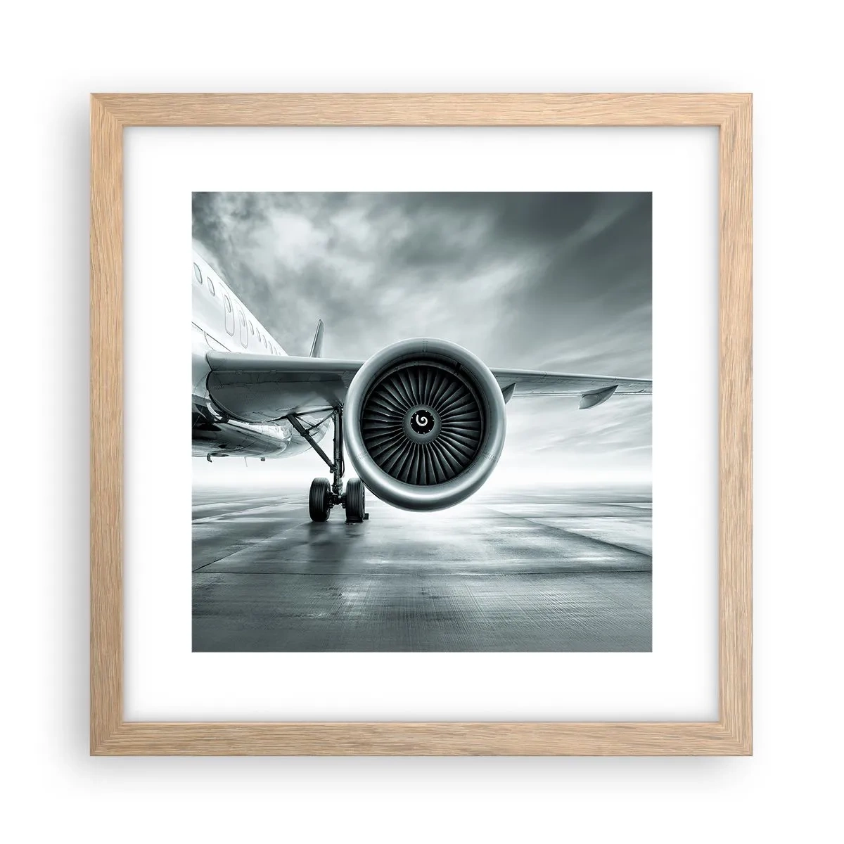 Pôster com moldura de carvalho claro - Há poder! - 30x30 cm